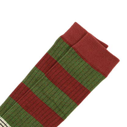 Anna-Kaci Women's 2 Pairs Striped Casual Sports Cotton Socks Soft Breathable Durable Everyday Comfort Fit