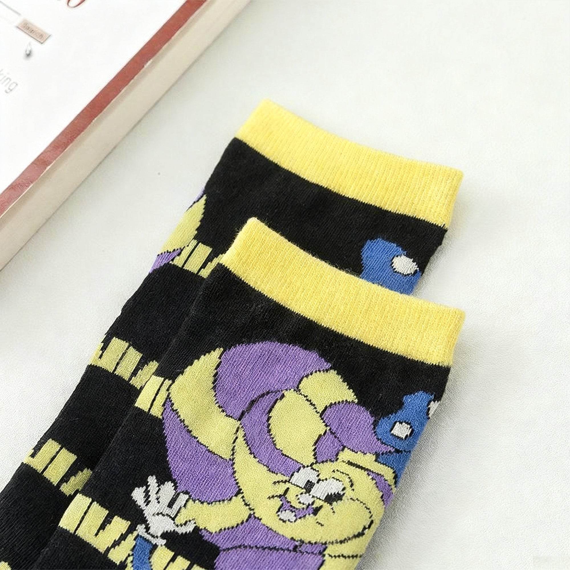 Anna-Kaci Womens Crew Socks 2 Pair Pack Soft Knit Fun Pattern Casual Socks