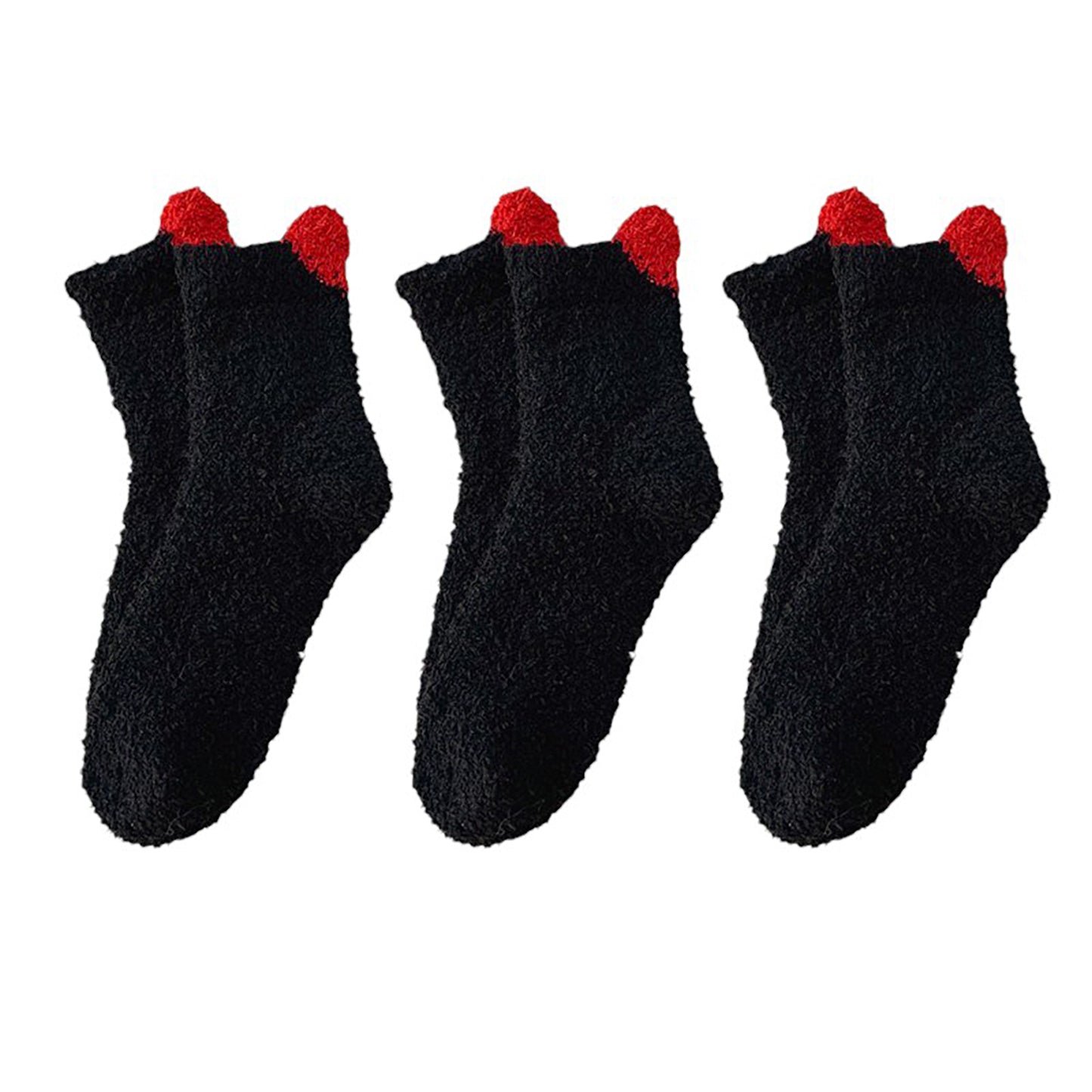 Anna-Kaci Women's 3 Pairs Coral Fleece Home Sleep Socks Warm Plush Indoor Cozy Socks
