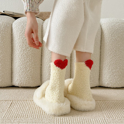 Anna-Kaci Women's 3 Pairs Coral Fleece Home Sleep Socks Warm Plush Indoor Cozy Socks