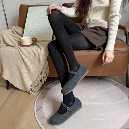 Anna-Kaci Women's Opaque Stretch Tights with Soft Elastic Waistband and Smooth Finish