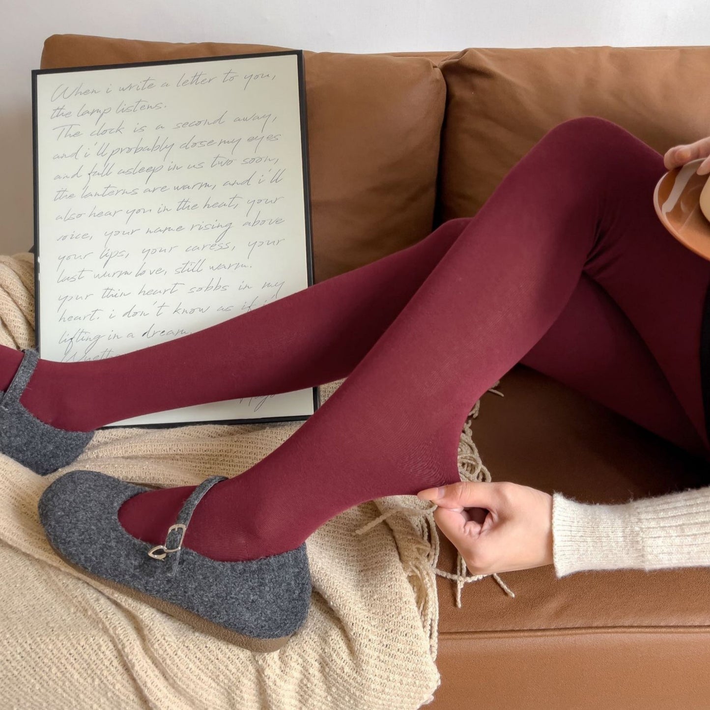 Anna-Kaci Women's Opaque Stretch Tights with Soft Elastic Waistband and Smooth Finish