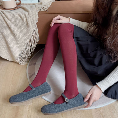 Anna-Kaci Women's Opaque Stretch Tights with Soft Elastic Waistband and Smooth Finish