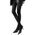 Anna-Kaci Women's Ribbed Knit Opaque Tights with Soft Stretch Fabric and Elastic Waistband