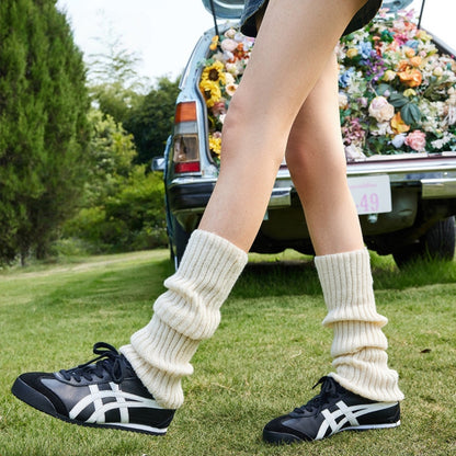 Anna-Kaci Women's Ribbed Knit Leg Warmers with Soft Stretch Fabric and Cozy Slouch Design 15.7 inches