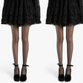 Anna-Kaci 2pcs Women's Sheer Glitter Tights with Sparkle Detailing and Stretch Mesh Fit