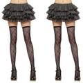 Anna-Kaci 2pcs Women's Sheer Diamond Pattern Thigh High Stockings with Soft Stretch Fit