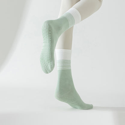 Anna-Kaci 3-Pair Soft Stretch Grip Socks Set with Cushioned Non-Slip Soles, Ribbed Crew Fit, Supportive Knit Texture and Everyday Comfort Essentials Pack