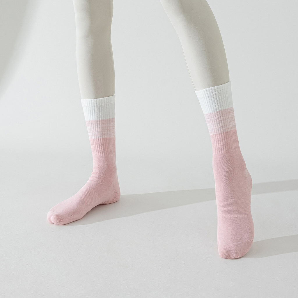 Anna-Kaci 3-Pair Soft Stretch Grip Socks Set with Cushioned Non-Slip Soles, Ribbed Crew Fit, Supportive Knit Texture and Everyday Comfort Essentials Pack