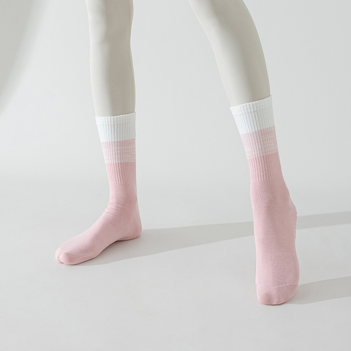 Anna-Kaci 3-Pair Soft Stretch Grip Socks Set with Cushioned Non-Slip Soles, Ribbed Crew Fit, Supportive Knit Texture and Everyday Comfort Essentials Pack