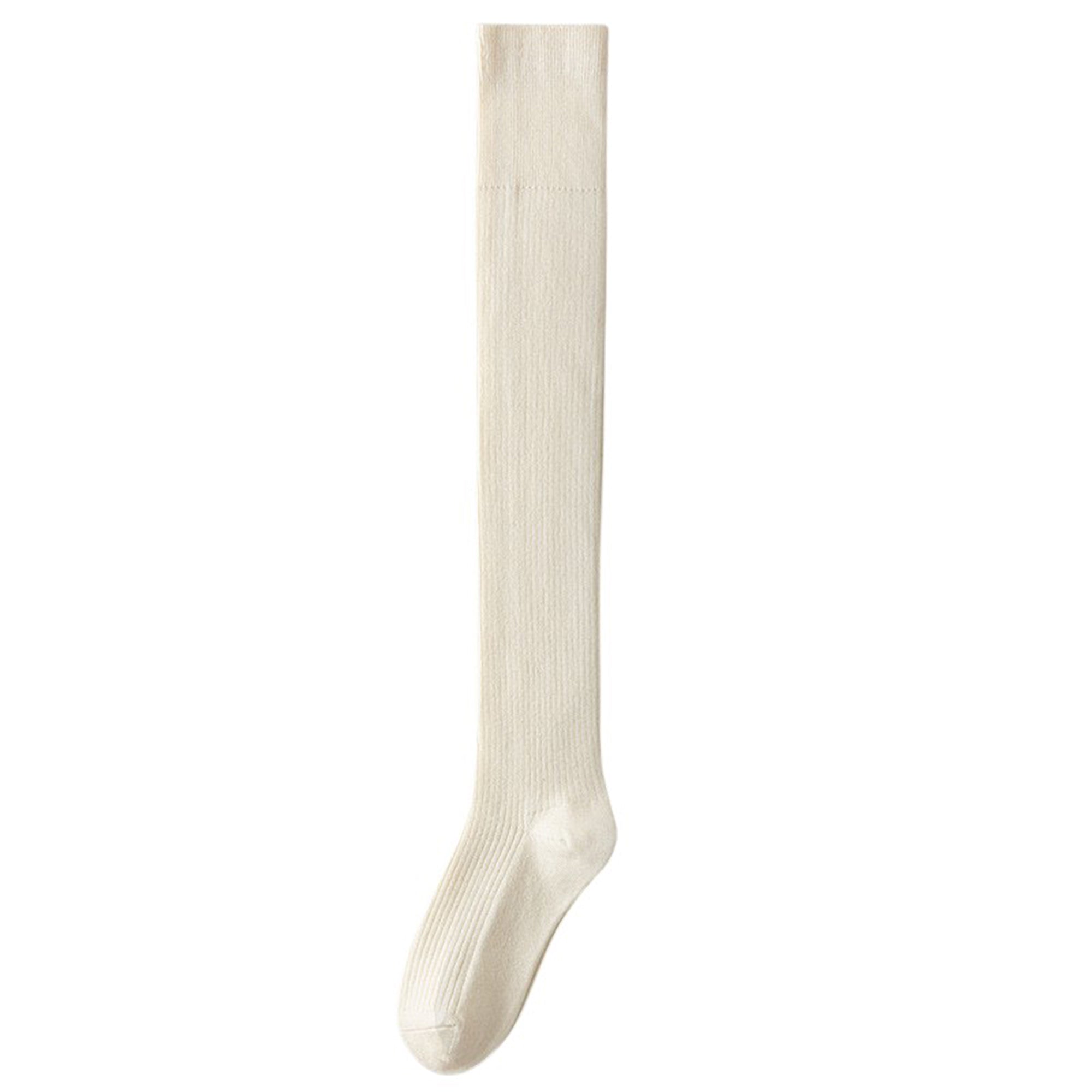 Anna-Kaci Soft Stretch Over-the-Knee Socks with Ribbed Texture, Smooth Seam Finish, Flexible Comfort Cuff and Lightweight Everyday Knit Design