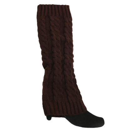 Anna-Kaci Women's Cable Knit Leg Warmers with Ribbed Cuffs 15.5x3.5in