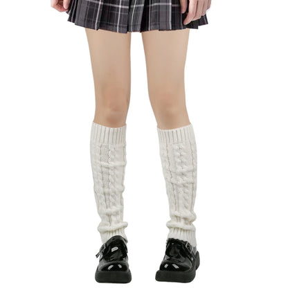 Anna-Kaci Women's Cable Knit Leg Warmers with Ribbed Cuffs 15.5x3.5in