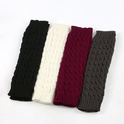 Anna-Kaci Women's Cable Knit Leg Warmers with Ribbed Cuffs 15.5x3.5in