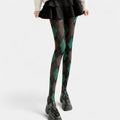 Anna-Kaci Women's Classic Argyle Pattern Knit Tights with Stretch Fit