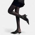 Anna-Kaci Women's Sheer Pinstripe Glitter Tights with Shimmer Detailing