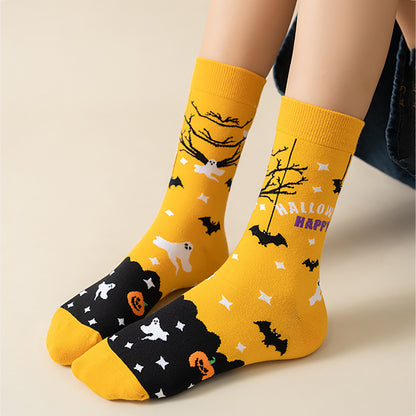 Anna-Kaci Women's 6-Pair Halloween Themed Crew Socks
