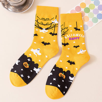 Anna-Kaci Women's 6-Pair Halloween Themed Crew Socks