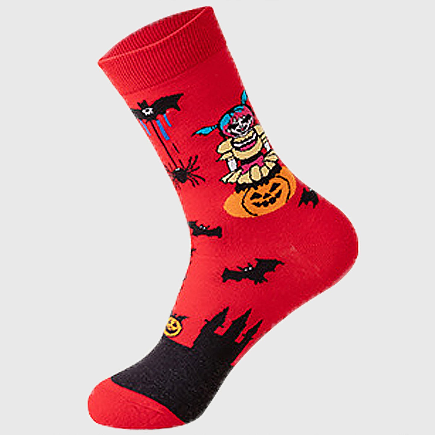 Anna-Kaci Women's 6-Pair Halloween Themed Crew Socks