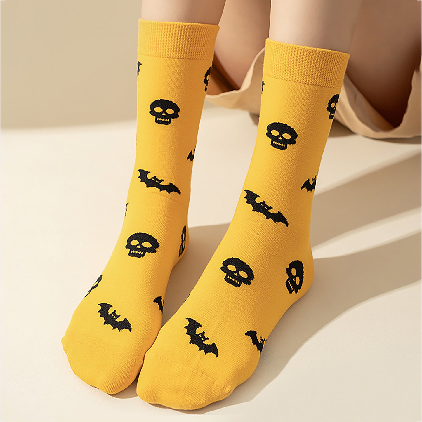Anna-Kaci Women's 6-Pair Halloween Themed Crew Socks