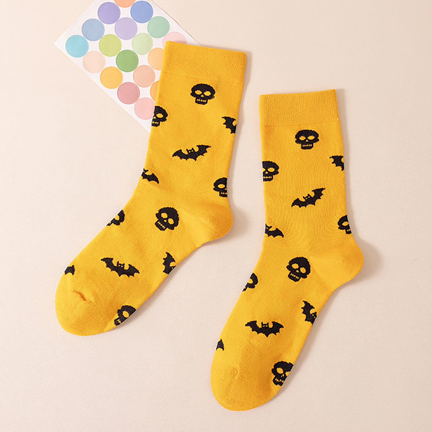 Anna-Kaci Women's 6-Pair Halloween Themed Crew Socks