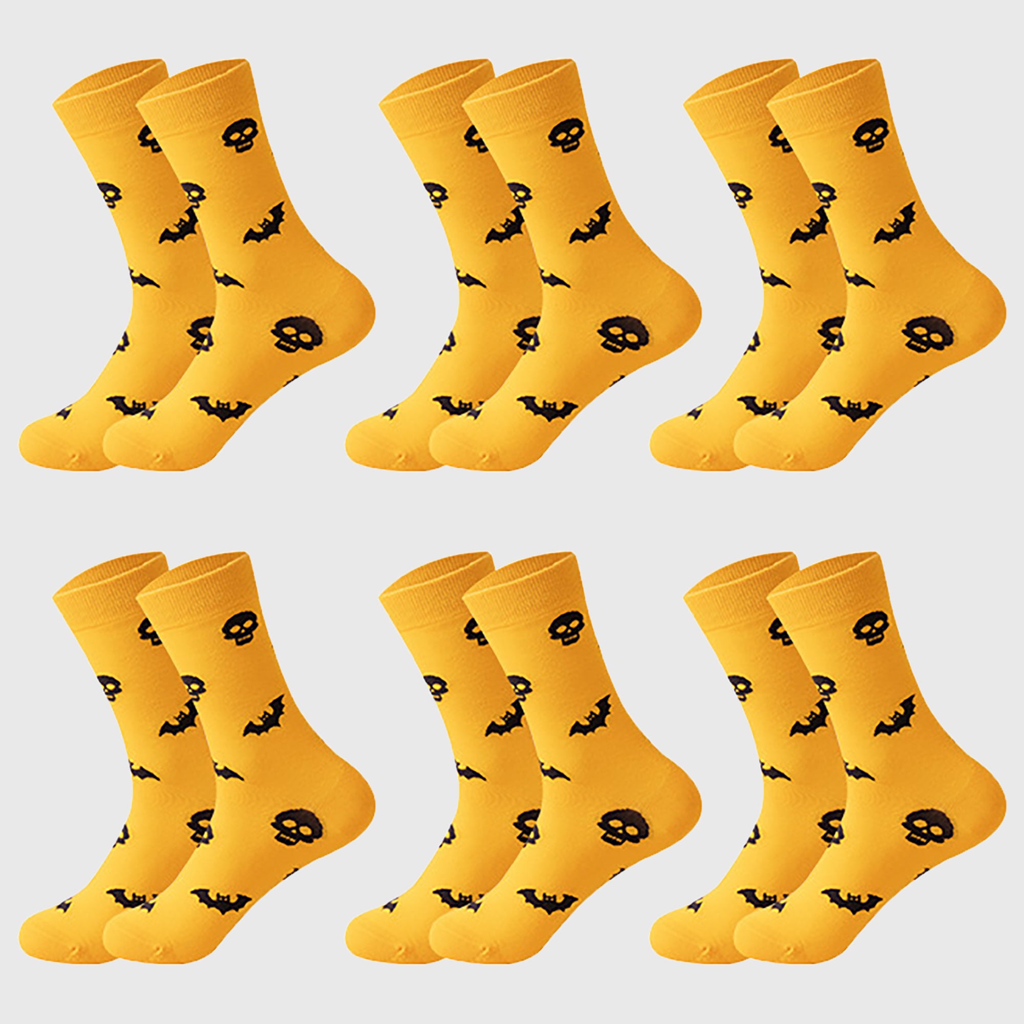 Anna-Kaci Women's 6-Pair Halloween Themed Crew Socks
