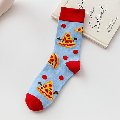 Anna-Kaci Women's 6-Pair Food-Themed Crew Socks