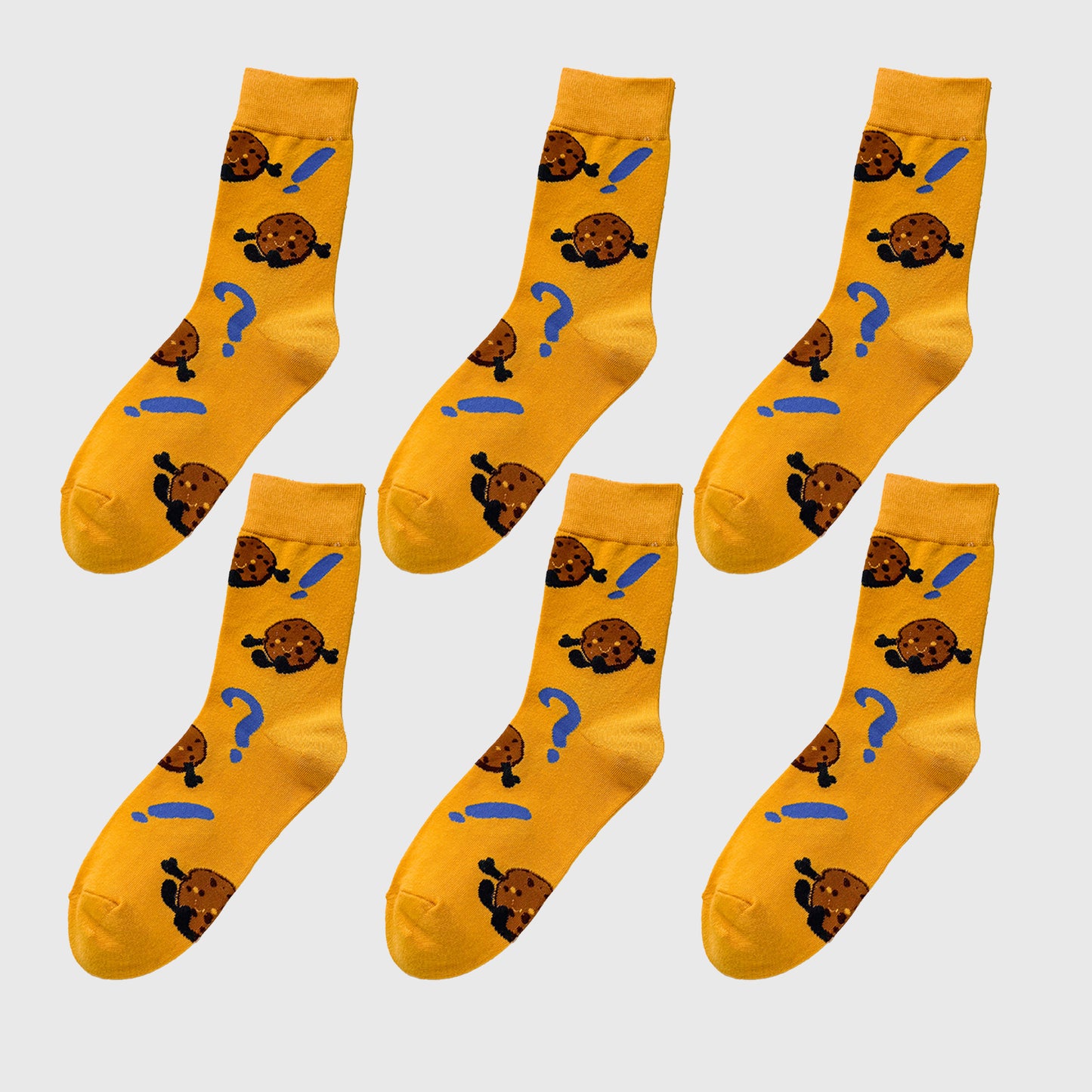 Anna-Kaci Women's 6-Pair Food-Themed Crew Socks