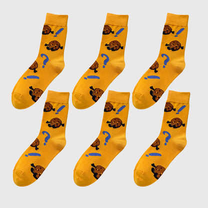 Anna-Kaci Women's 6-Pair Food-Themed Crew Socks