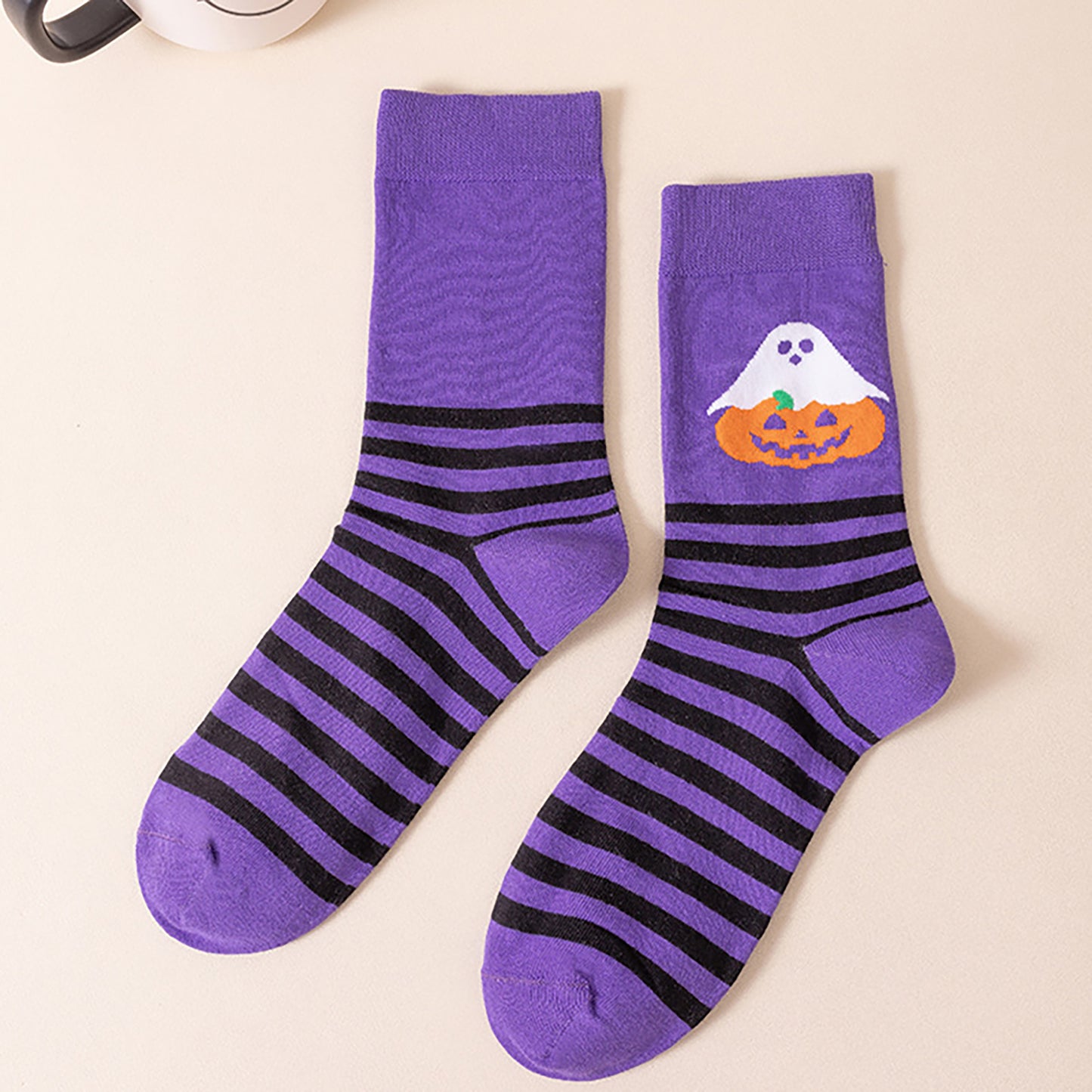 Anna-Kaci Women's 6-Pair Halloween Themed Crew Socks
