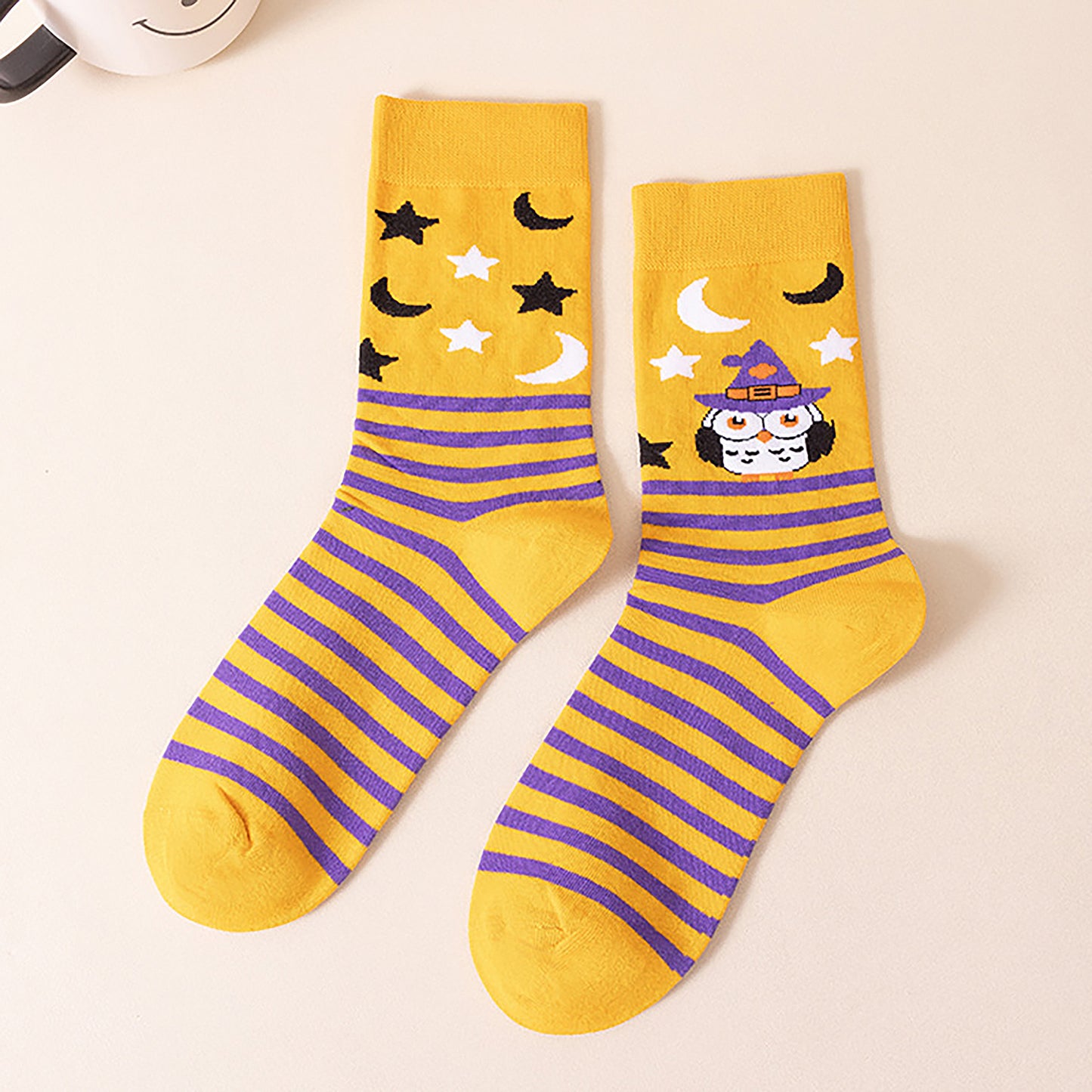 Anna-Kaci Women's 6-Pair Halloween Themed Crew Socks