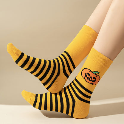 Anna-Kaci Women's 6-Pair Halloween Themed Crew Socks