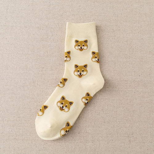 Anna-Kaci 6pk Women's Cute Dog Breed Crew Socks