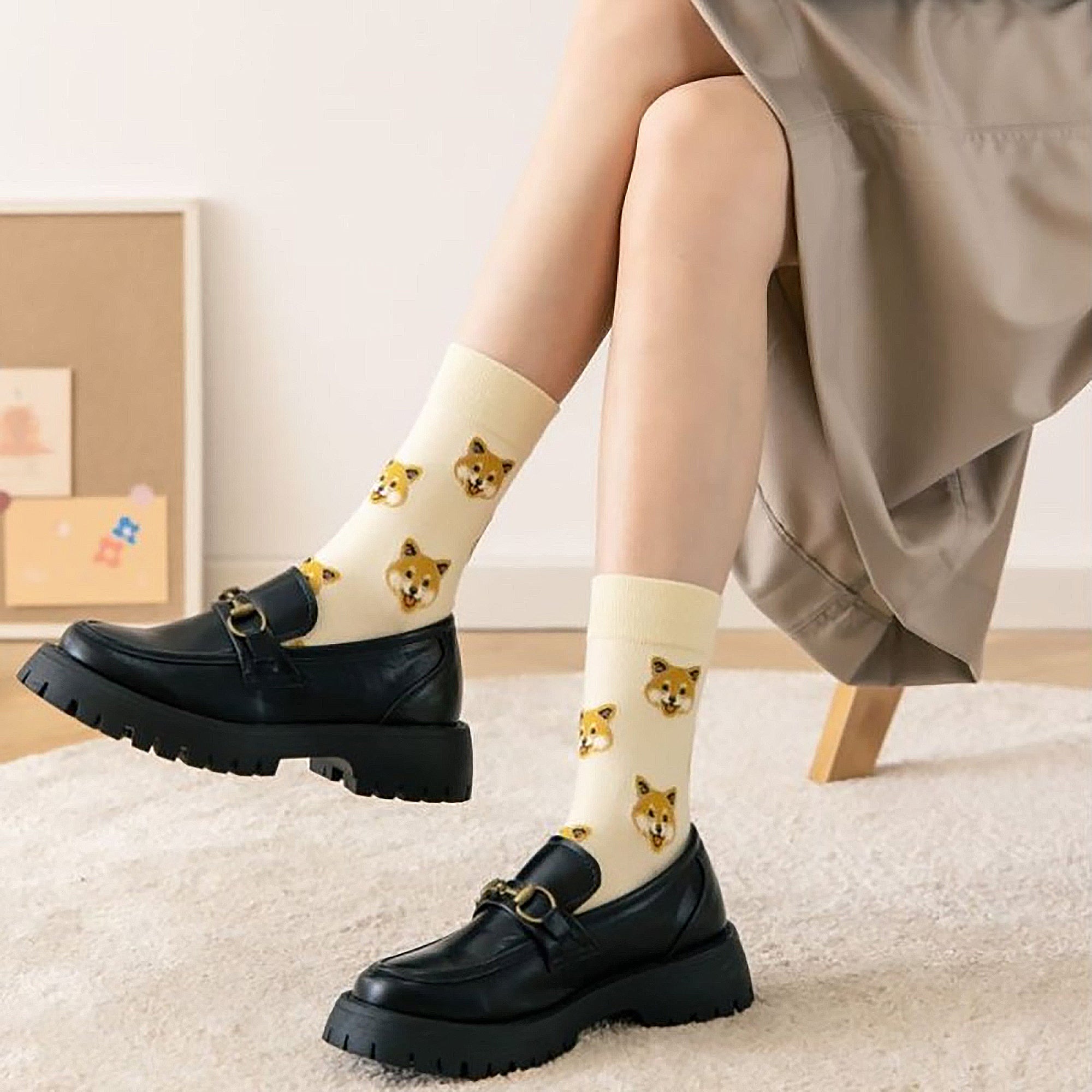 Anna-Kaci 6pk Women's Cute Dog Breed Crew Socks