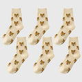 Anna-Kaci 6pk Women's Cute Dog Breed Crew Socks