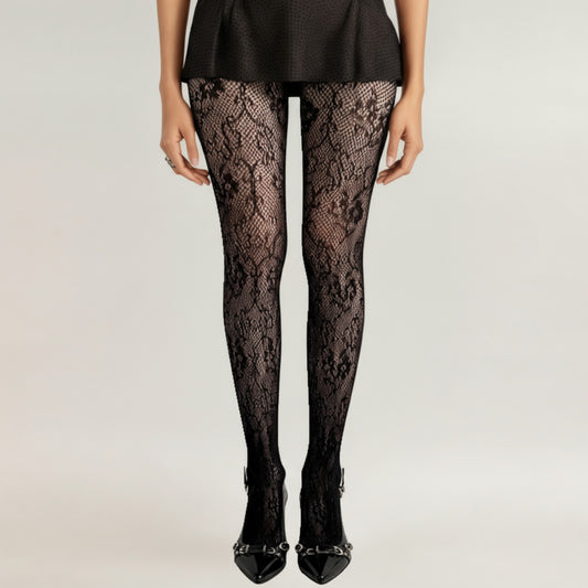 Anna-Kaci Women's 3-Piece Set Floral Lace Pattern Sheer Tights