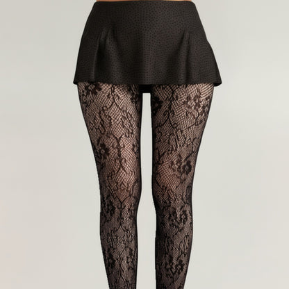 Anna-Kaci Women's 3-Piece Set Floral Lace Pattern Sheer Tights