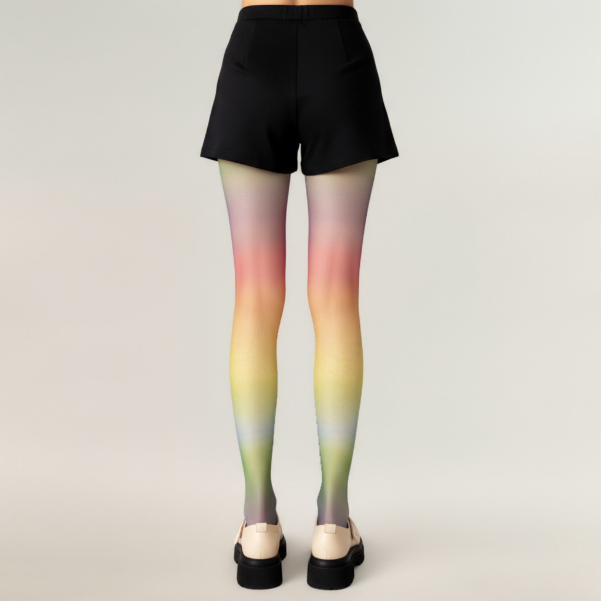 Anna-Kaci Women's Gradient Rainbow Sheer Tights with Soft Ombre Design