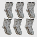 Anna-Kaci Women's 6pk Cozy Polka Dot Fuzzy Socks - Warm & Stylish Mid-Calf Socks for Winter Comfort