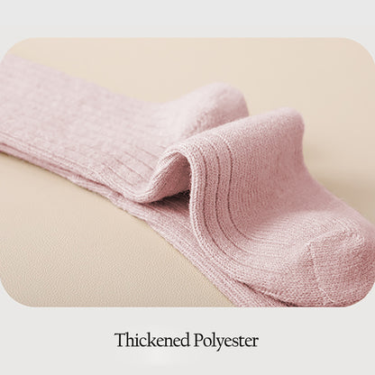 Anna-Kaci Women's 6pk Ribbed Slouch Socks with Striped Cuff - Warm & Stylish Mid-Calf Socks for Winter & Casual Wear