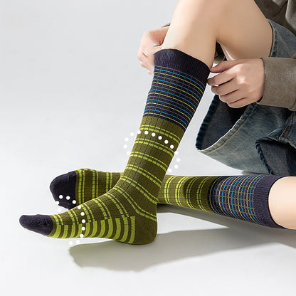 Anna-Kaci Women's 6pk Plaid Knee-High Socks - Stylish & Warm Long Socks for Casual & Dressy Outfits