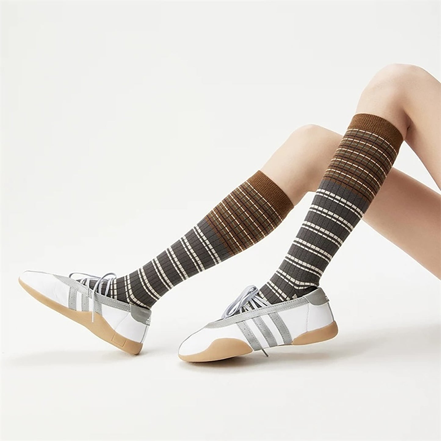 Anna-Kaci Women's 6pk Plaid Knee-High Socks - Stylish & Warm Long Socks for Casual & Dressy Outfits