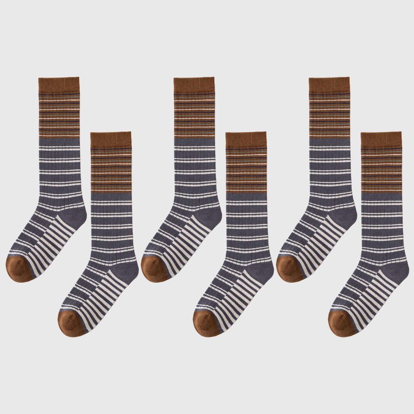 Anna-Kaci Women's 6pk Plaid Knee-High Socks - Stylish & Warm Long Socks for Casual & Dressy Outfits