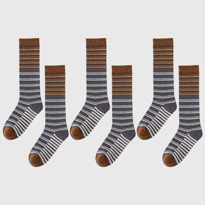 Anna-Kaci Women's 6pk Plaid Knee-High Socks - Stylish & Warm Long Socks for Casual & Dressy Outfits