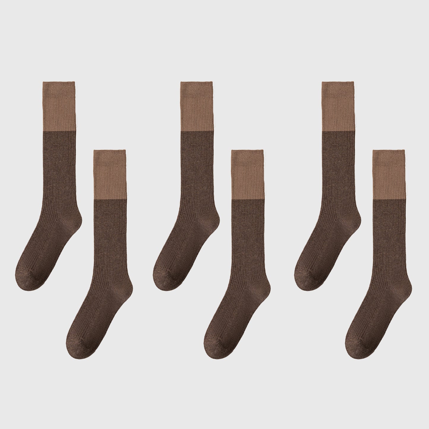 Anna-Kaci Women's 6pk Ribbed Slouch Socks - Cozy Mid-Calf Socks for Casual & Lounge Wear