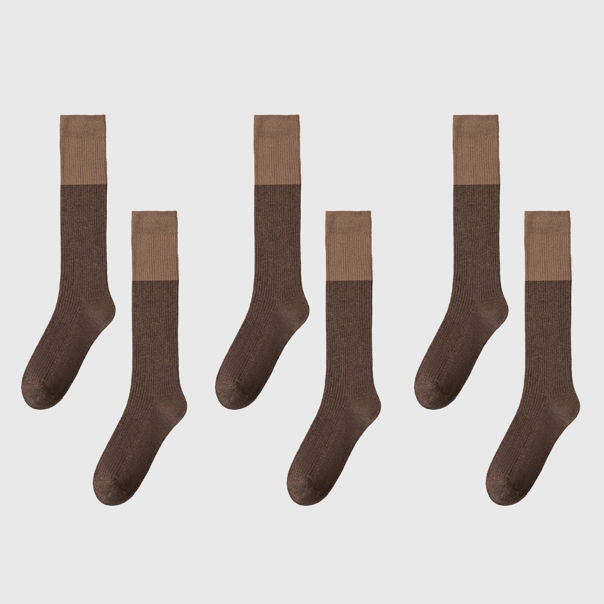 Anna-Kaci Women's 6pk Ribbed Slouch Socks - Cozy Mid-Calf Socks for Casual & Lounge Wear