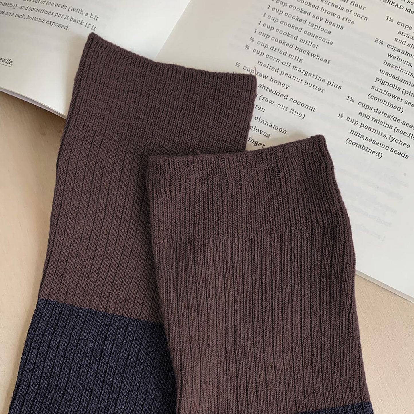 Anna-Kaci Women's 6pk Ribbed Slouch Socks - Cozy Mid-Calf Socks for Casual & Lounge Wear