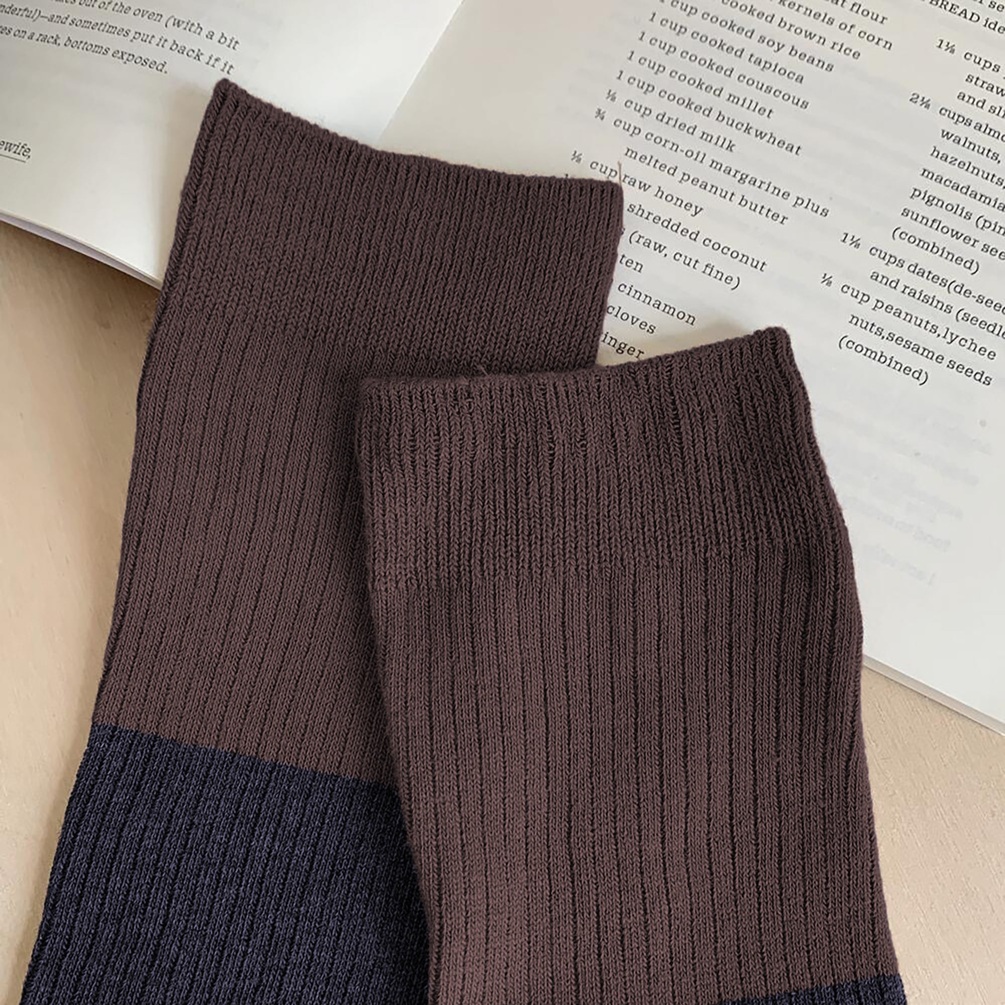 Anna-Kaci Women's 6pk Ribbed Slouch Socks - Cozy Mid-Calf Socks for Casual & Lounge Wear