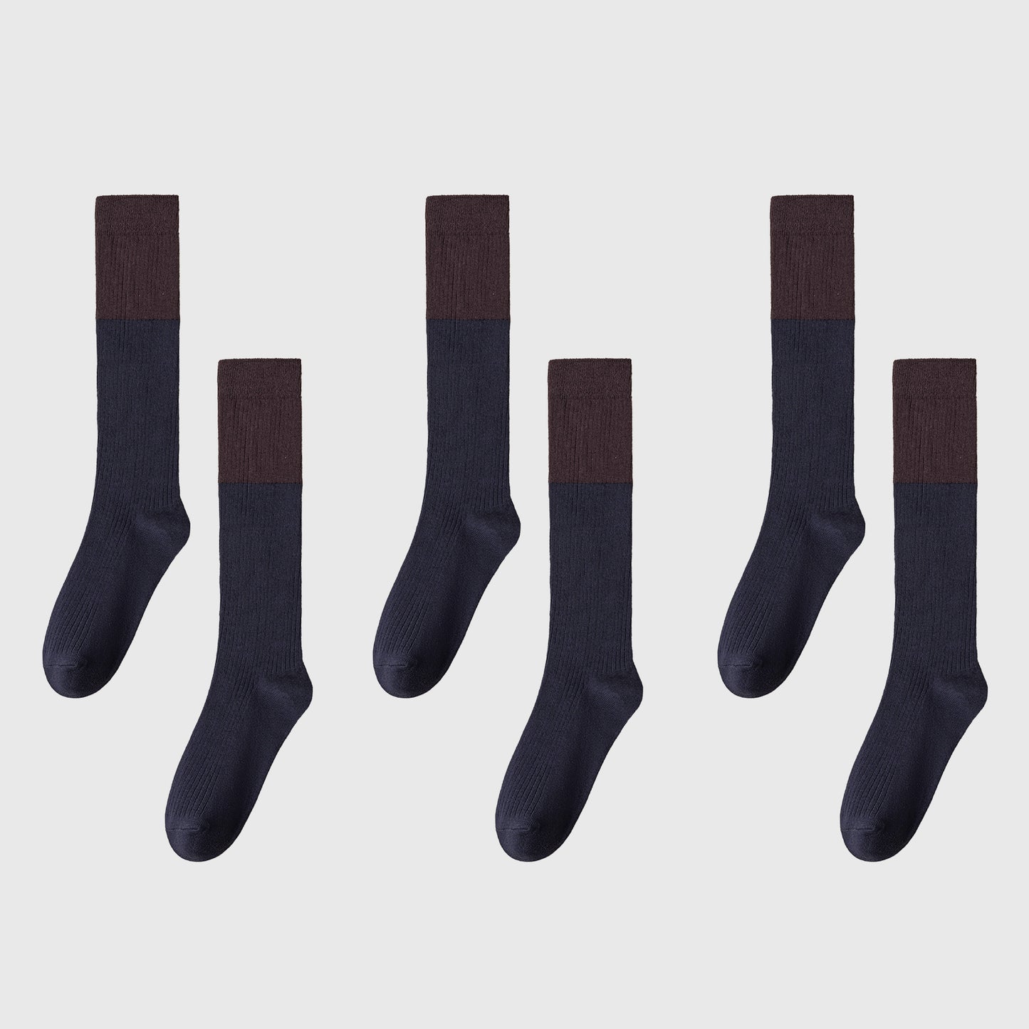 Anna-Kaci Women's 6pk Ribbed Slouch Socks - Cozy Mid-Calf Socks for Casual & Lounge Wear