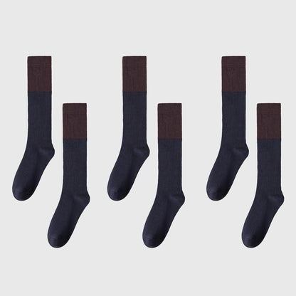 Anna-Kaci Women's 6pk Ribbed Slouch Socks - Cozy Mid-Calf Socks for Casual & Lounge Wear